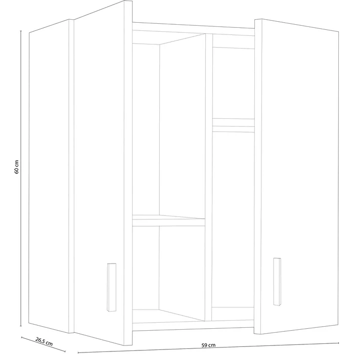 Pensile 2 ante multiuso bianco - Multiusos