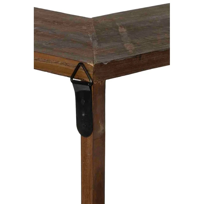 Mensola doppia angolare in legno