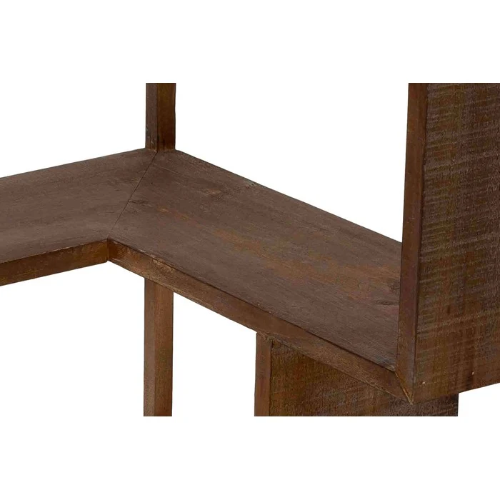 Mensola doppia angolare in legno