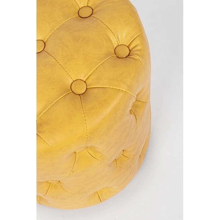 Pouf in similpelle vintage 34 cm - Batilda