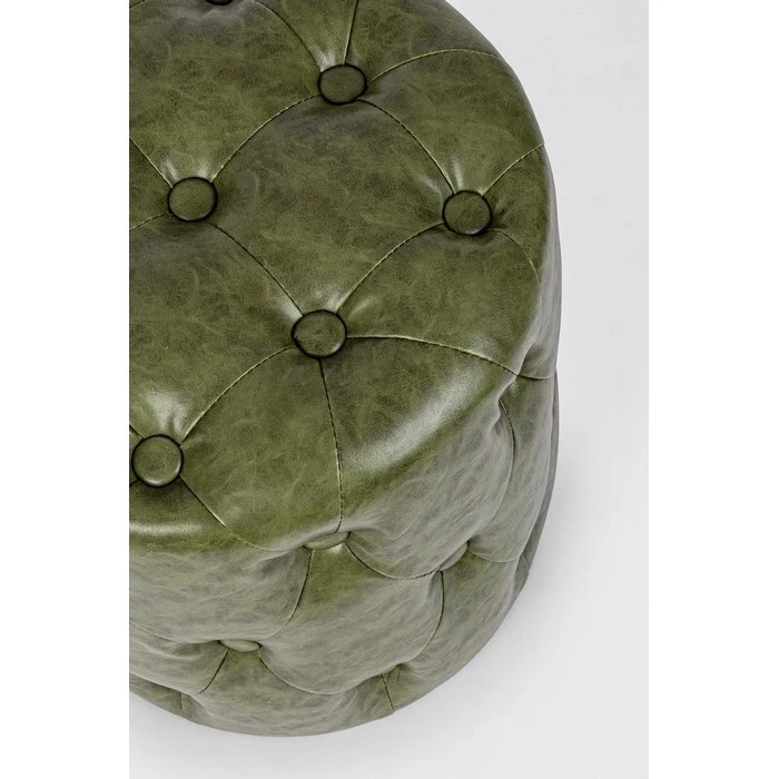 Pouf in similpelle vintage 34 cm - Batilda