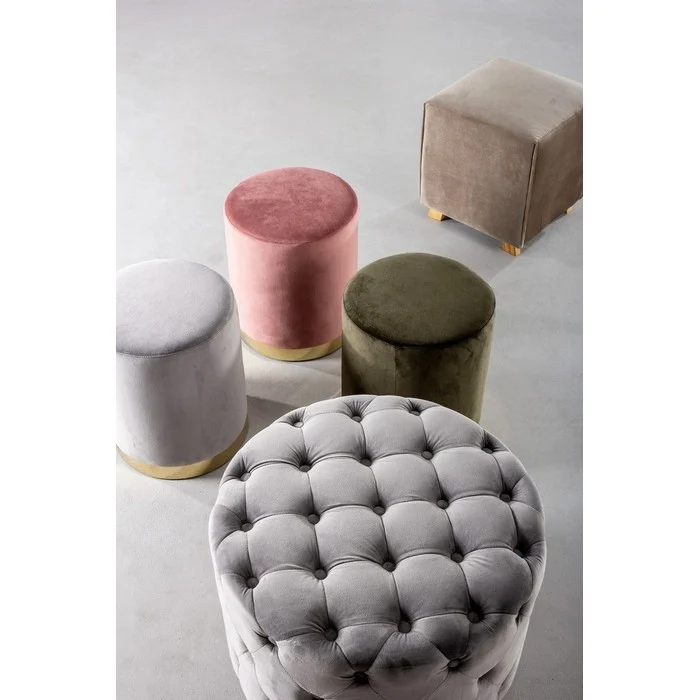 Pouf in velluto rotondo 60 cm - Lorella