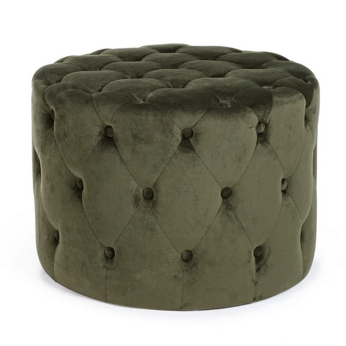 Pouf in velluto rotondo 60 cm - Lorella