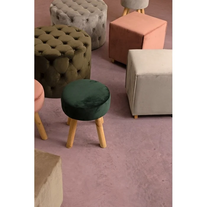 Pouf in velluto rotondo 60 cm - Lorella