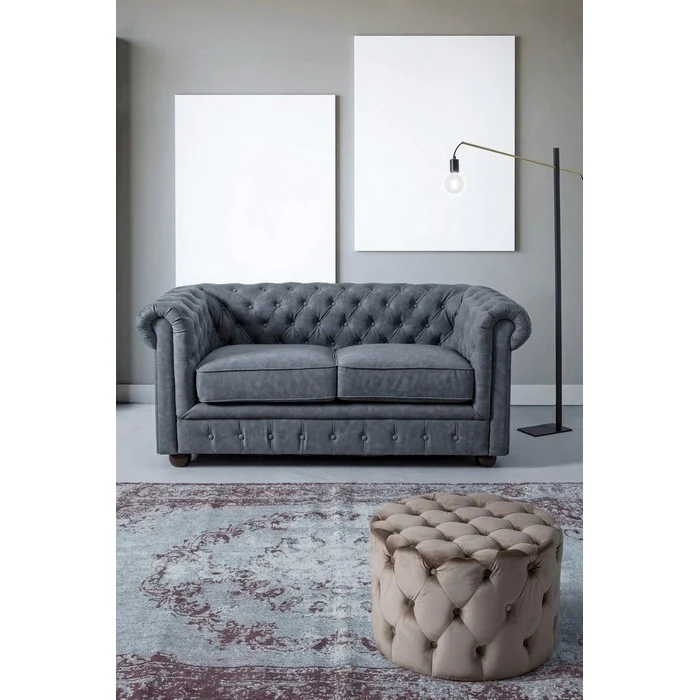Pouf in velluto rotondo 60 cm - Lorella