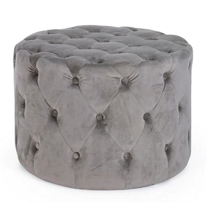 Pouf in velluto rotondo 60 cm - Lorella