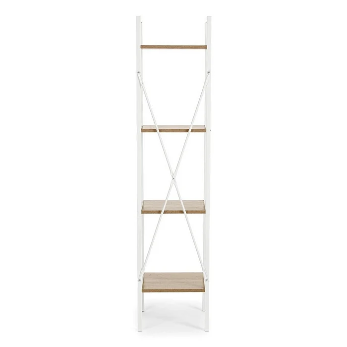 Scaffale a colonna scandinavo con 4 mensole bianco - Elettra