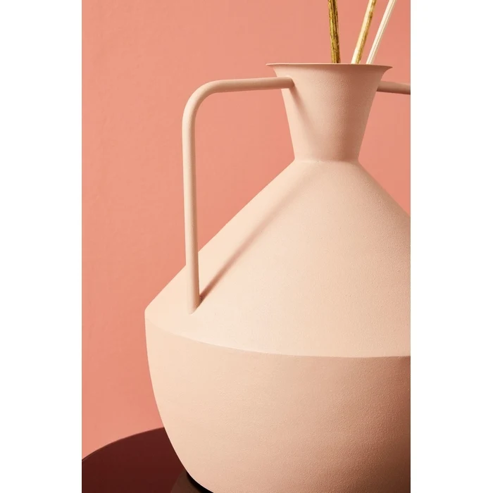 Anfora porta fiori minimal in metallo con 2 manici 35 cm - Kylix