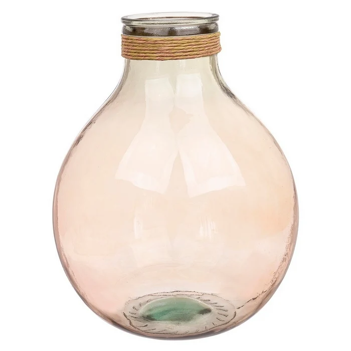 Vaso portafiori in vetro e corda - Rotang