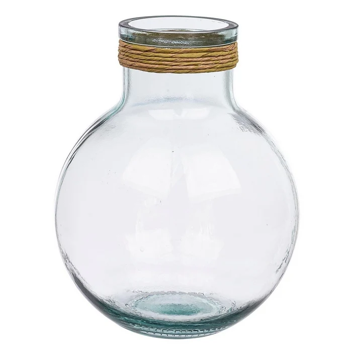 Vaso portafiori in vetro e corda - Rotang
