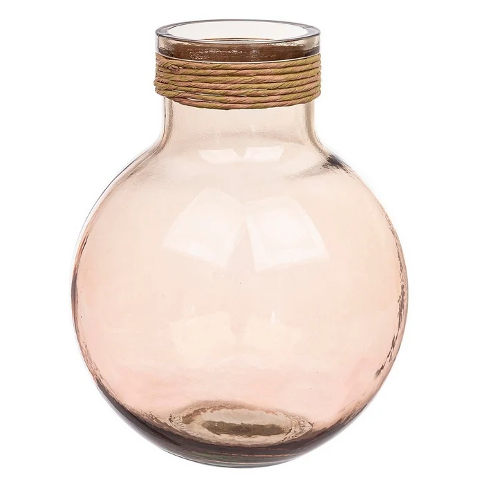 Vaso portafiori in vetro e corda - Rotang
