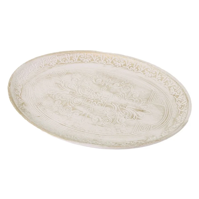 Sottopiatto shabby ovale in legno
