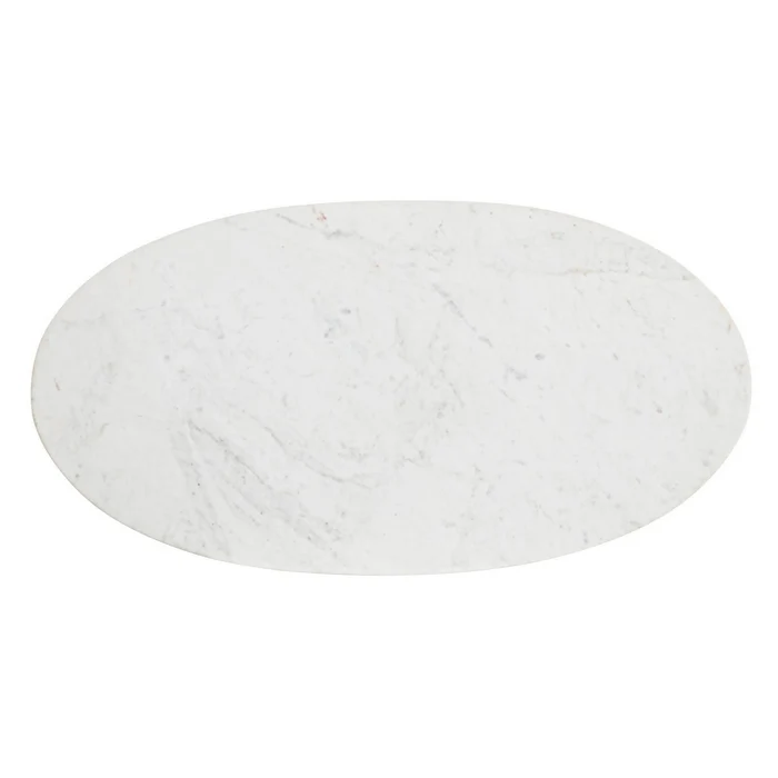 Tavolino ovale con piano in marmo 105x55 cm - Albany