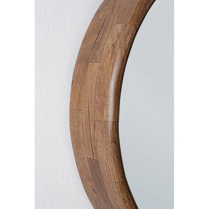 Specchio tondo con cornice in legno 55 cm - Sherman