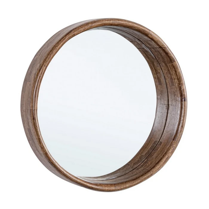 Specchio tondo con cornice in legno 55 cm - Sherman