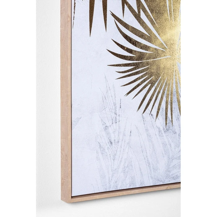 Quadro con palma dorata 122x82 cm - Bold