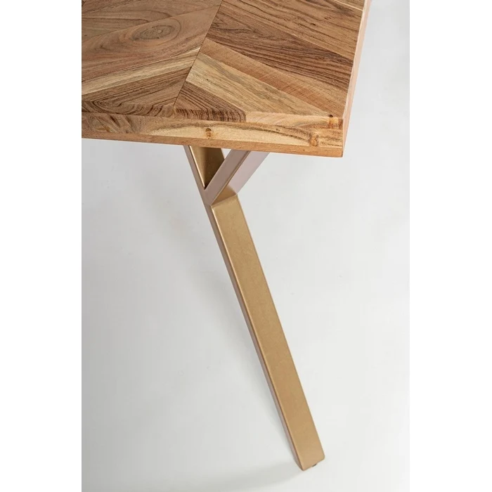 Tavolo contemporaneo in legno e acciaio - Raida