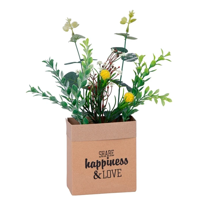 Piantina artificiale decorativa Home Made con busta 32 cm
