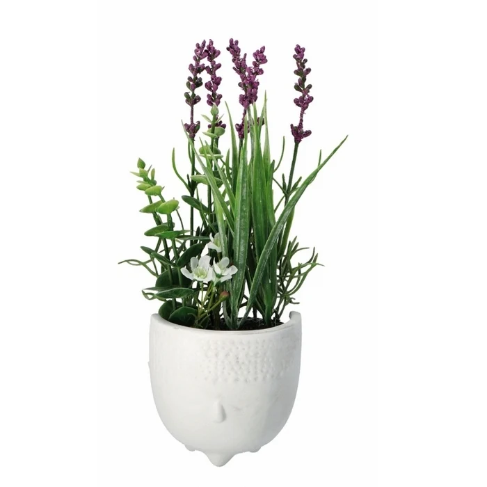 Vaso con pianta artificiale di lavanda 10x32h cm