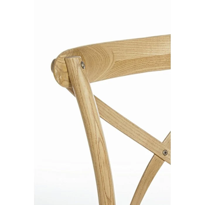 Sedia in legno con seduta imbottita rattan - Cross