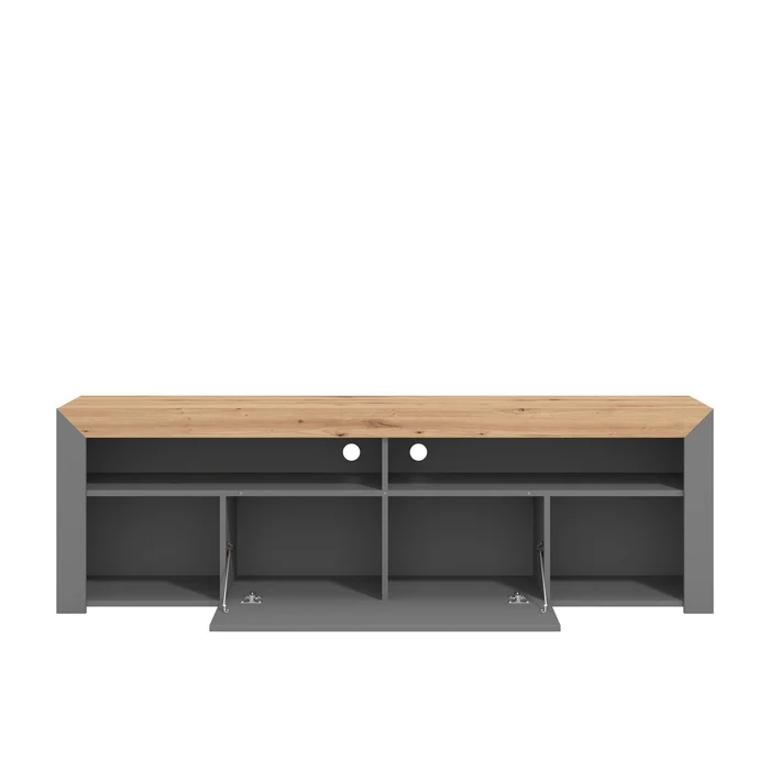 Porta TV rovere anticato e grigio - Almeria