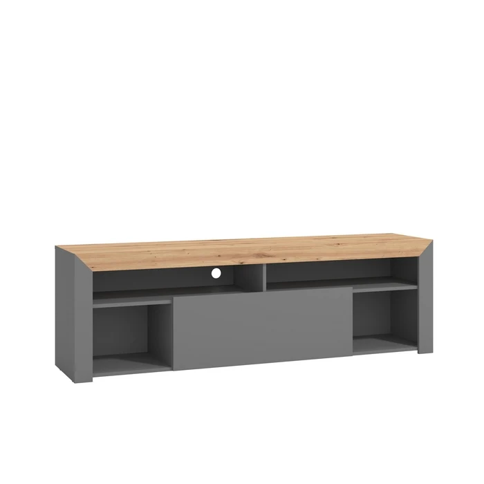 Porta TV rovere anticato e grigio - Almeria