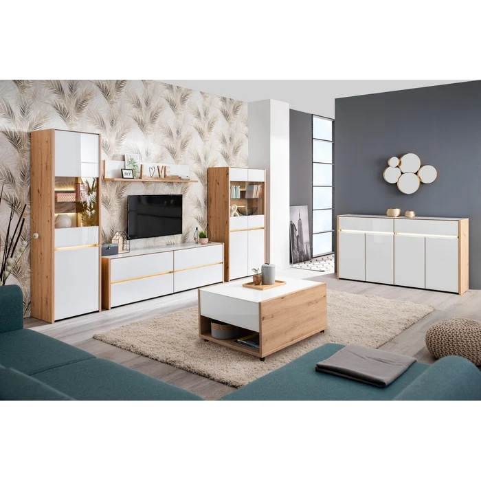 Porta TV rovere anticato 4 ante - Goteborg