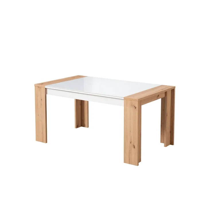 Tavolo rovere anticato con piano in vetro - Goteborg