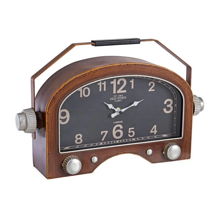 Orologio vintage da tavolo a forma di radio in legno - Charles Radius