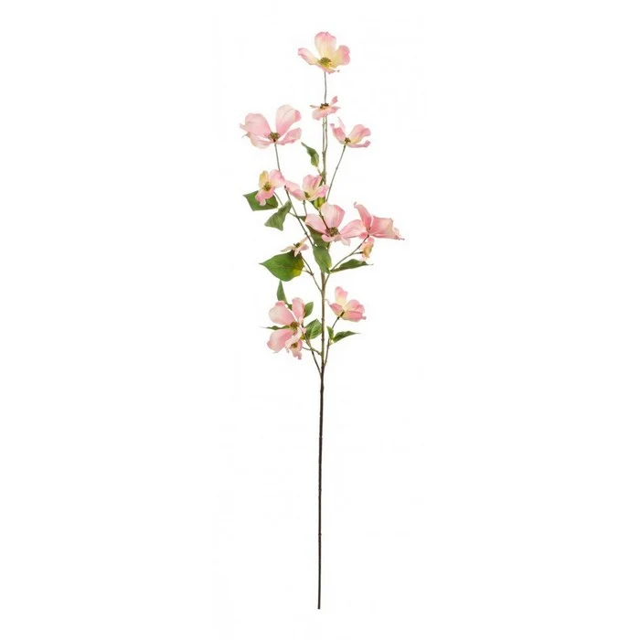 Ramo artificiale con fiori di cornus igea rosa 99 cm