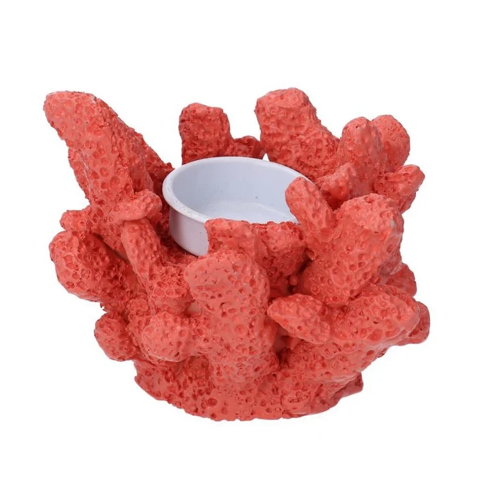 Portacandele corallo rosso