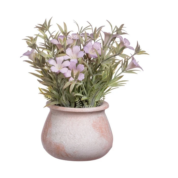 Vaso con fiori artificiali per decorazione
