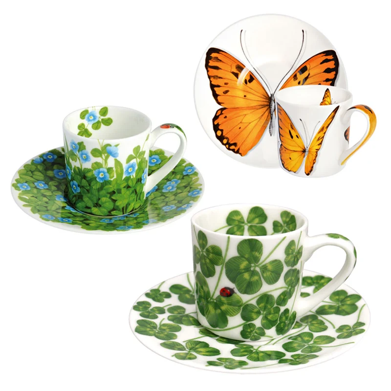 Taitù tazze caffè collezione porcellana d'osso vari decori
