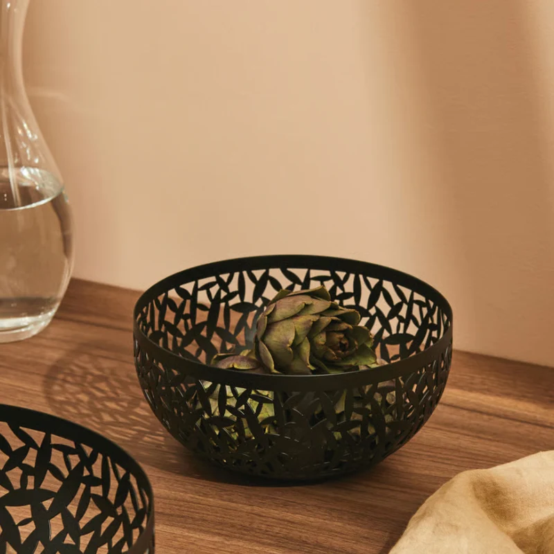 Cactus Fruttiera acciaio nero cm 21 Alessi MSA04/21 B