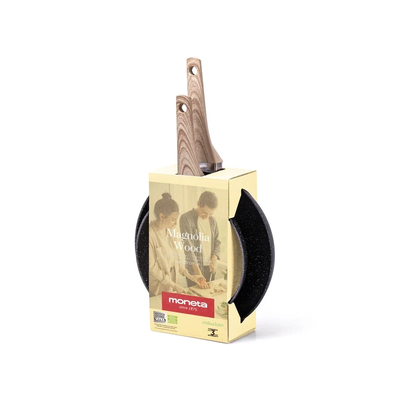 Moneta MAGNOLIA WOOD Set di Padelle 24-28cm