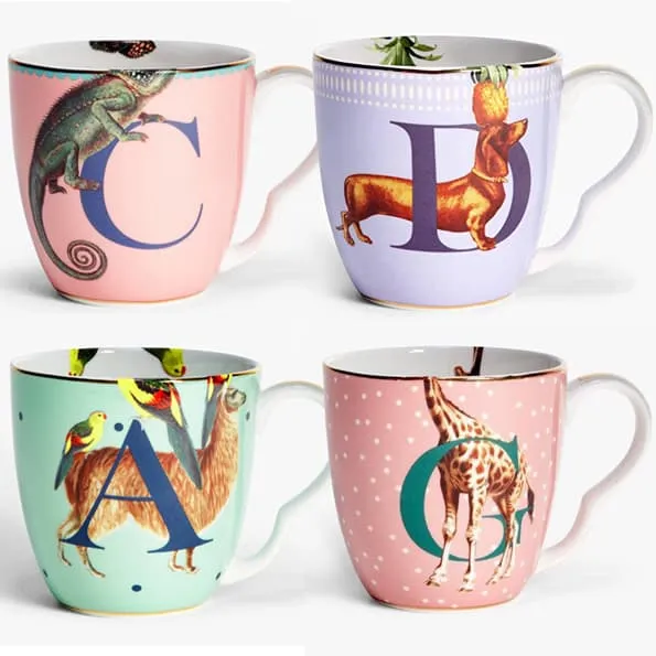 Yvonne Ellen Tazze Mug con iniziali Alphabet varie lettere