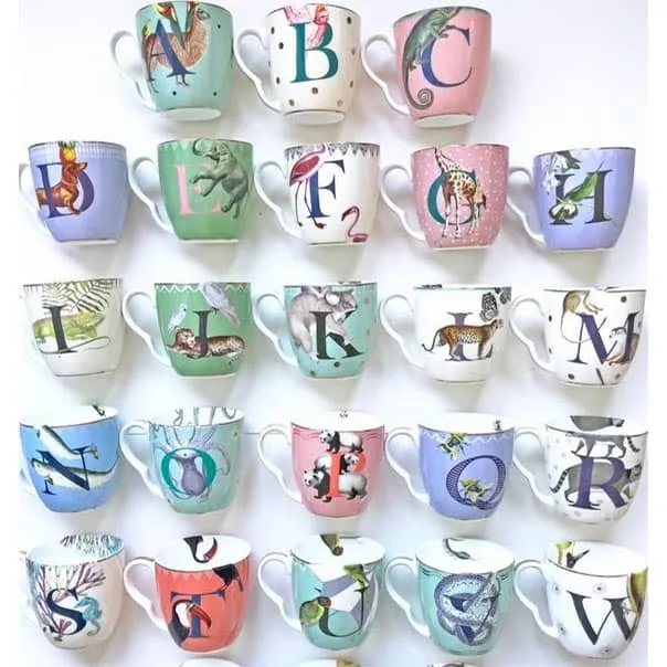 Yvonne Ellen Tazze Mug con iniziali Alphabet varie lettere