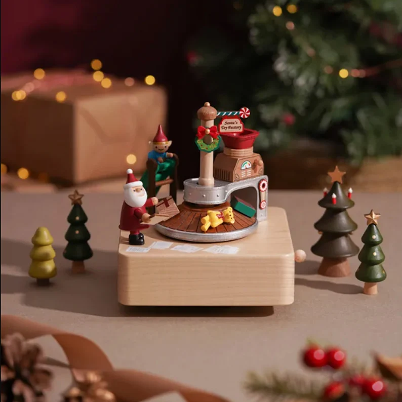 Carillon Fabbrica dei doni di Natale Wooderful life