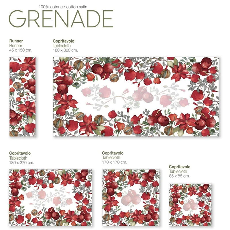 Grenade Tovaglia Antimacchia raso di cotone Satin The Napking