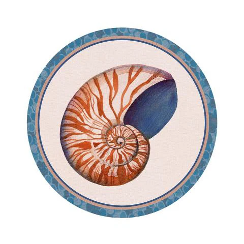 Set 4 Tovagliette tonde rigide Mare avorio L'oca Nera