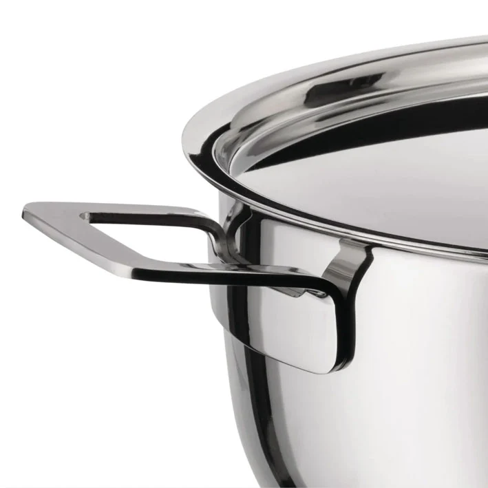 Alessi Batteria 8 pezzi pentole acciaio induzione Pots & Pans