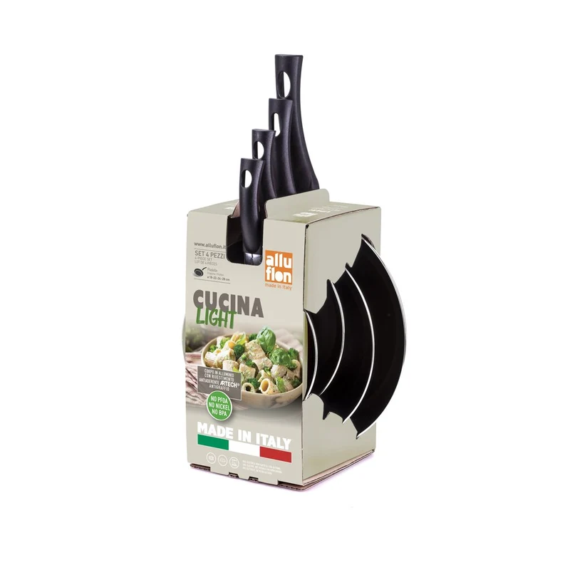 Alluflon CUCINA LIGHT Set di 4 padelle 18+22+24+28cm