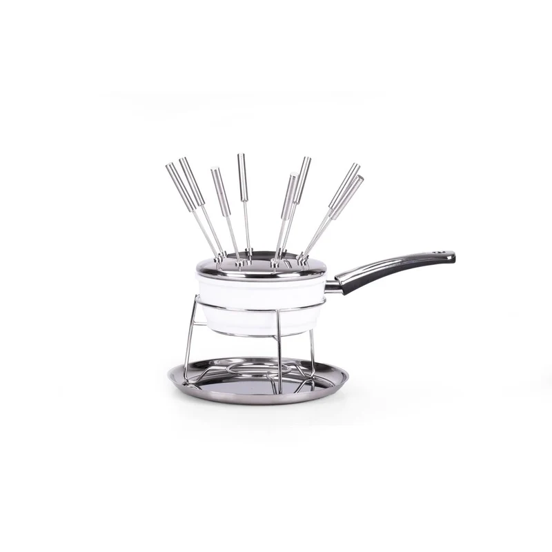 Berndes Set per Fonduta con casseruola bianca 18cm
