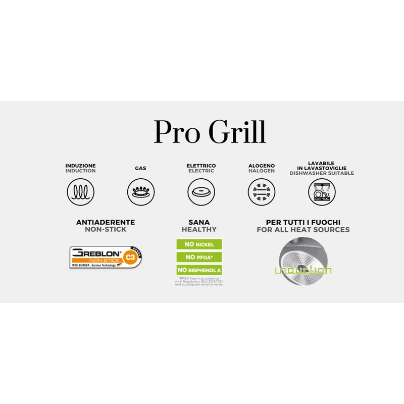Moneta GRILL&PLANCHAS BISTECCHIERA 28X28cm