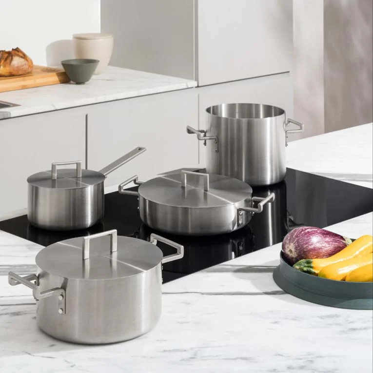 Alessi Batteria 7 pezzi pentole acciaio induzione Convivio