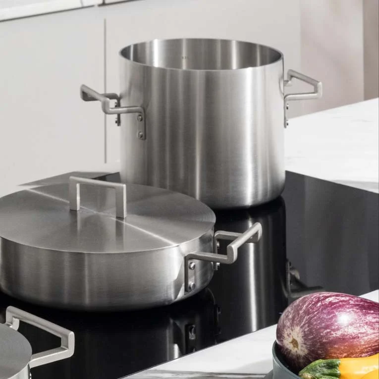 Alessi Batteria 7 pezzi pentole acciaio induzione Convivio