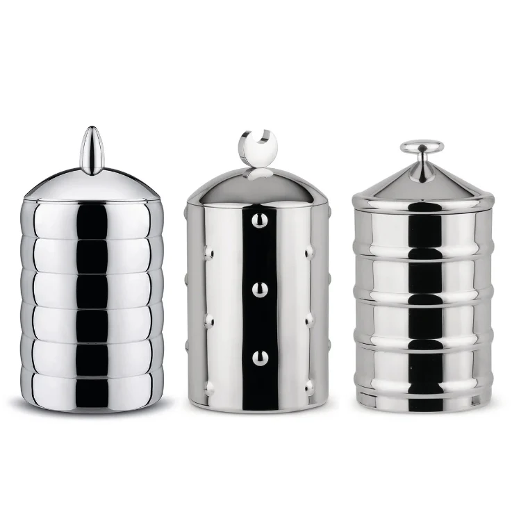 Barattoli acciaio design Kalistò Alessi