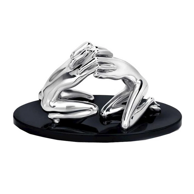 Abbraccio Scultura argento Ottaviani