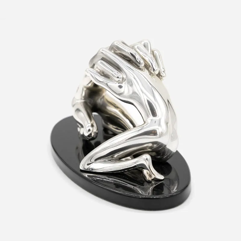 Abbraccio Scultura argento Ottaviani