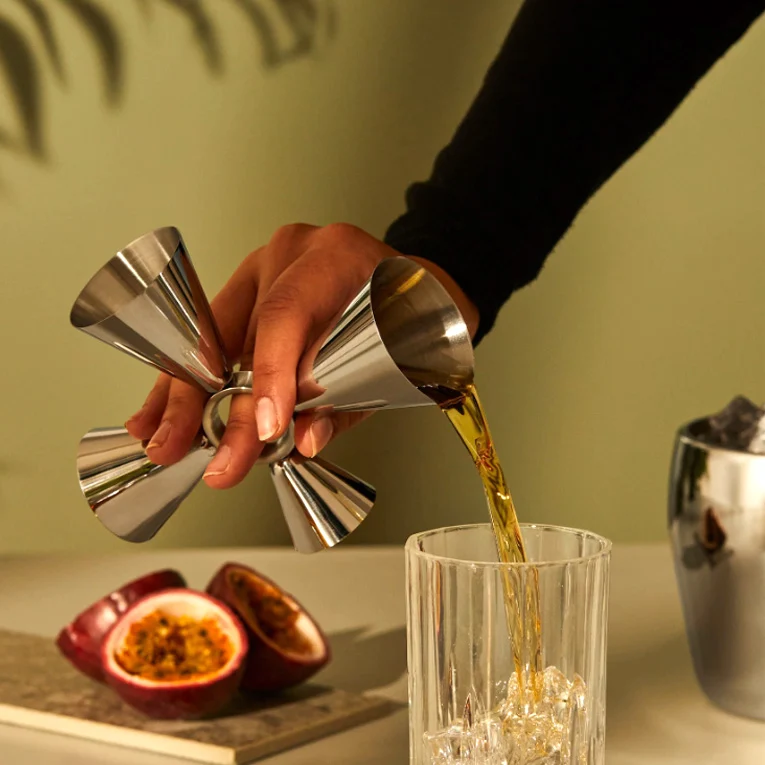 Quadri combo Jigger Misurino Cocktail the tending box Alessi